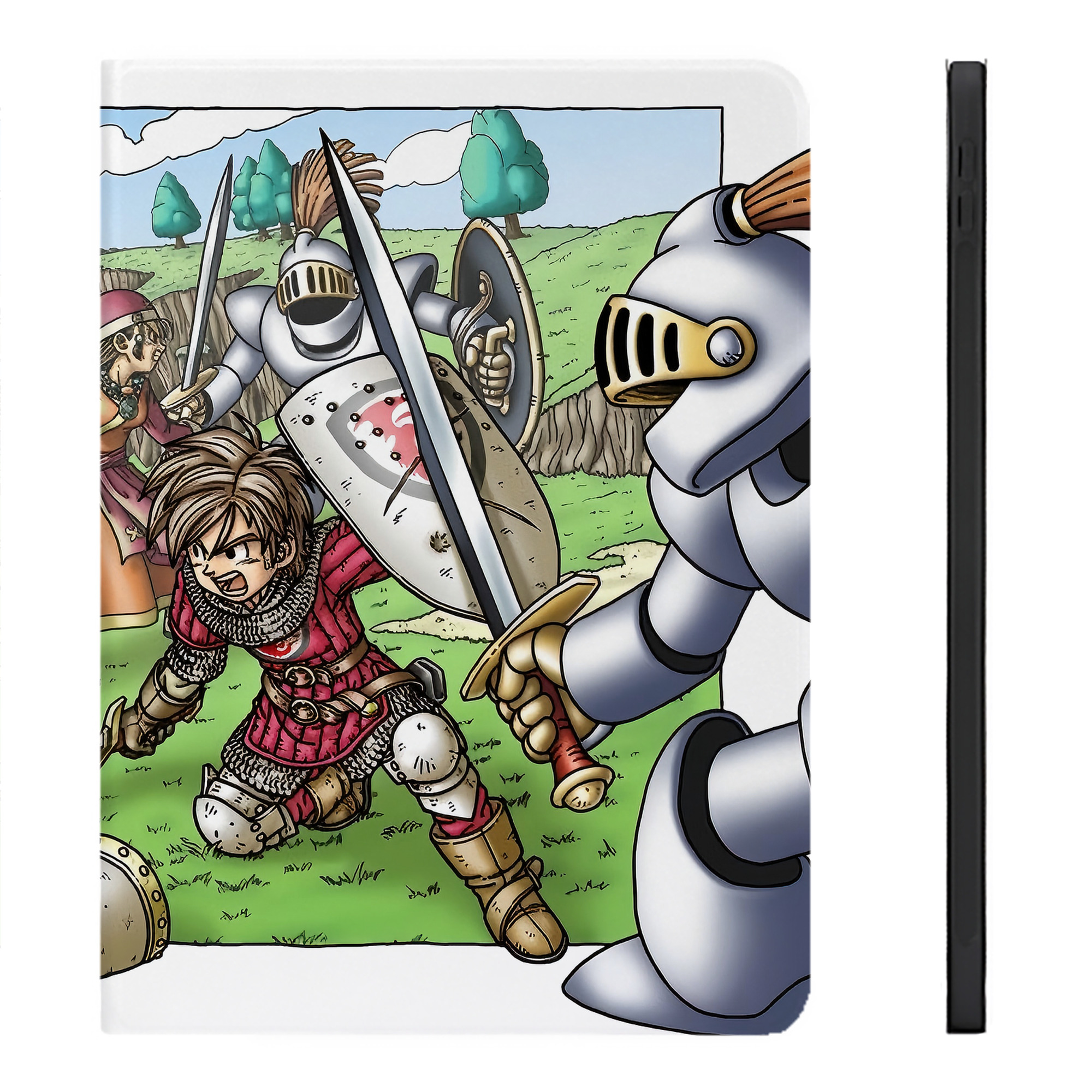 （画像用） ドラゴンクエスト Doragon Kuesuto Dragon Quest IPadケース ペンホルダー付き ブックスタイルデザイン